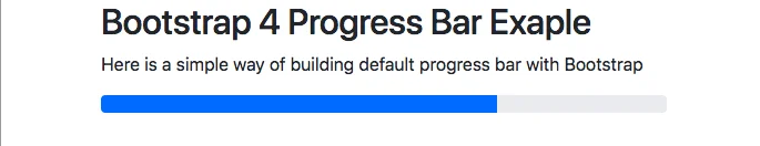 Bootstrap 4 progress Bar example