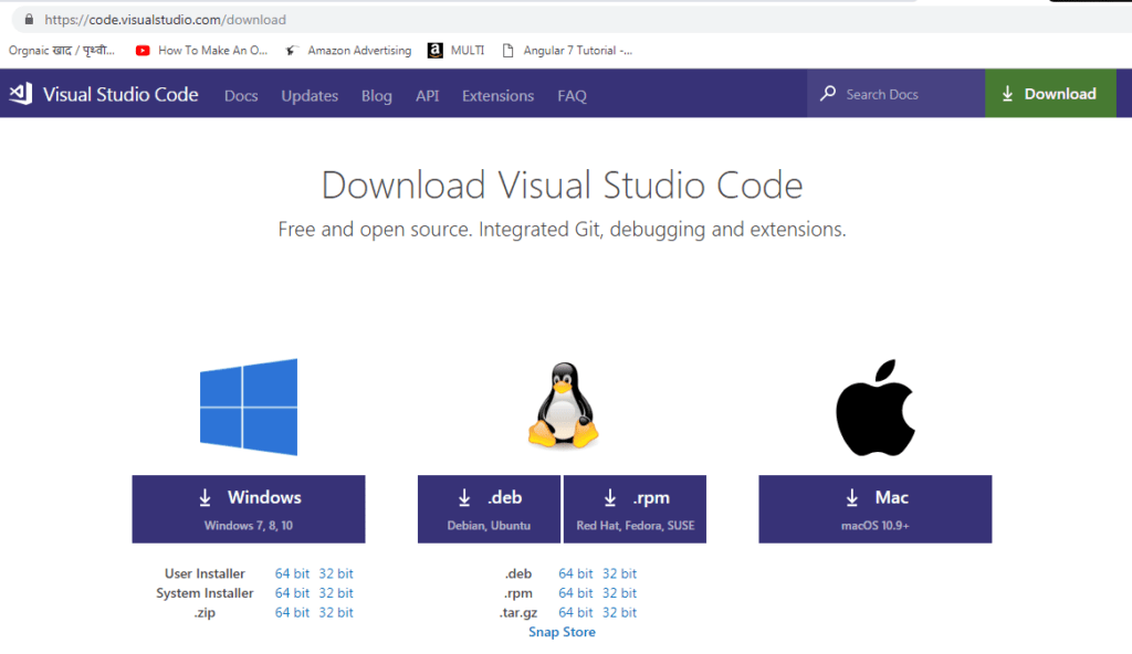 Installing Editor for Angular 7